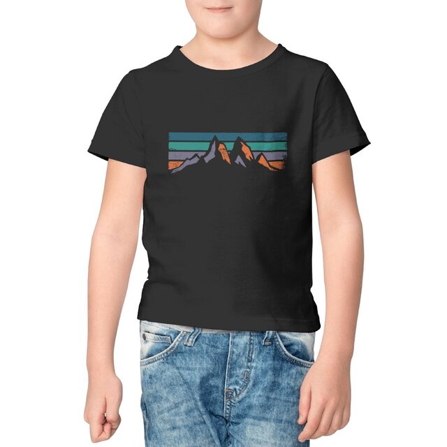Image front T-shirt Enfant - Couché de soleil en montagne 