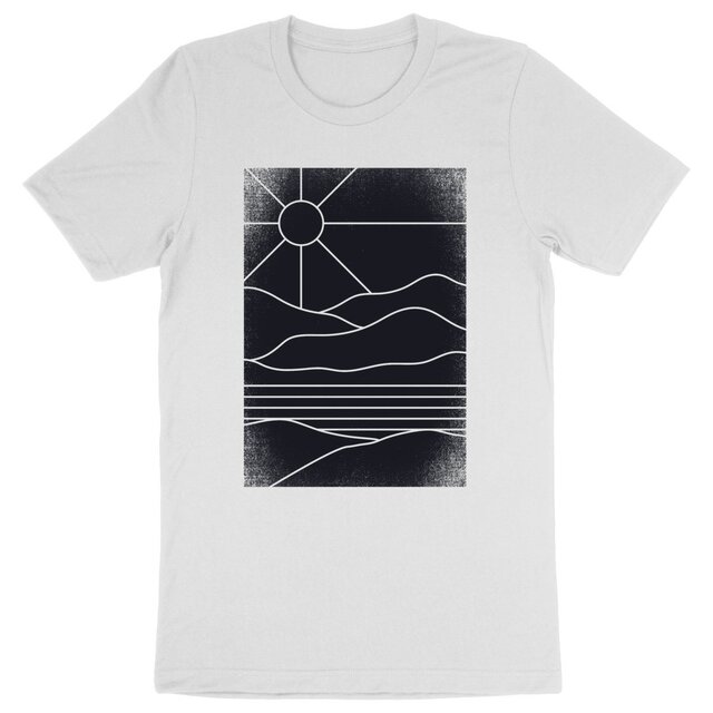 Image back T-shirt de montagne minimaliste unisexe