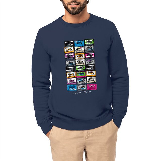 Image front Sweat-shirt Unisexe - Cassettes - My First Playlist