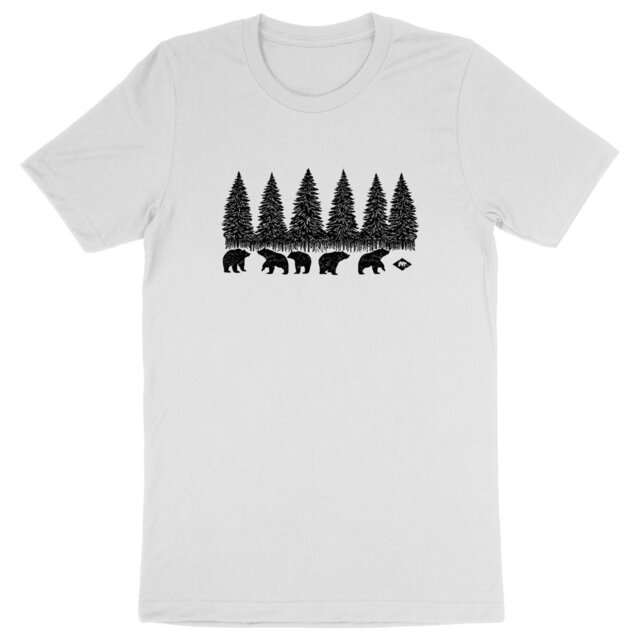 Image front T-Shirt Bio - Forêt d'ours 