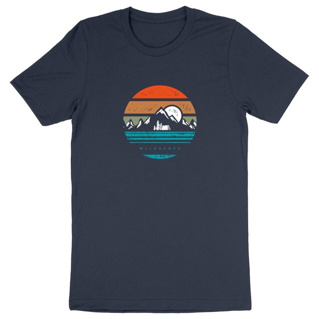 Image back T-Shirt Homme - Wild and free - Tee Shirt de montagne