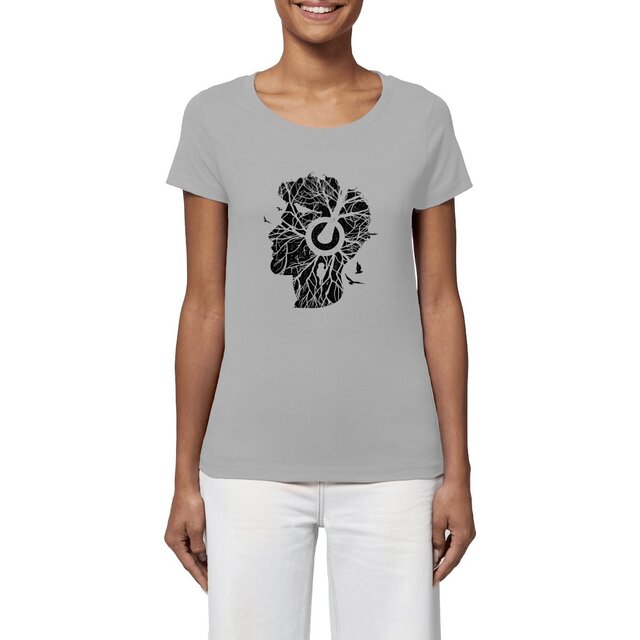Image front T-shirt Femme BIO - Arbre Roots Music