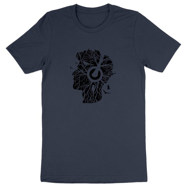 Image back T-Shirt BIO homme - dessin arbre roots music