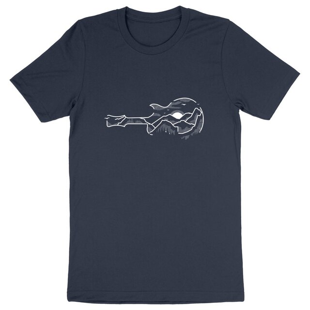 Image back T-Shirt coton Bio - Guitare en Montagne