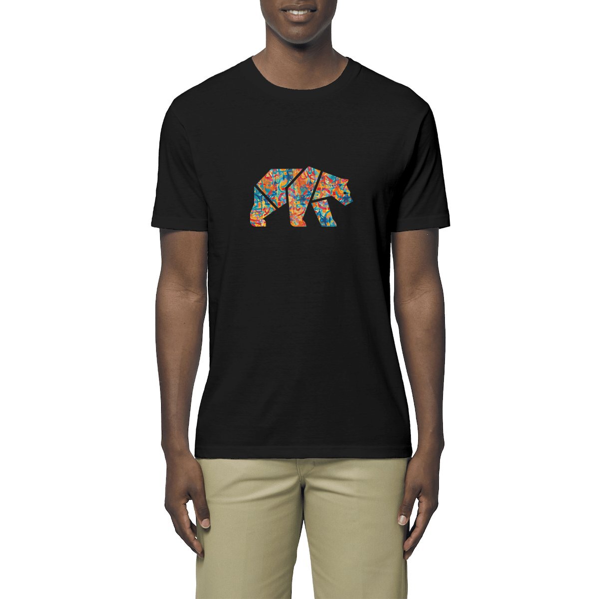 T-shirt design homme coton Bio - Ours Petit Sauvage street-art