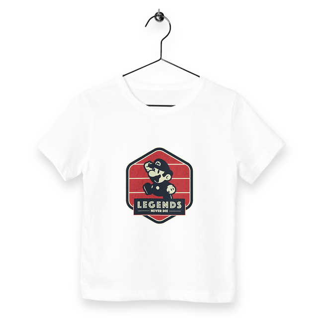 Image back T-shirt Enfant - Mario Bros retro gaming