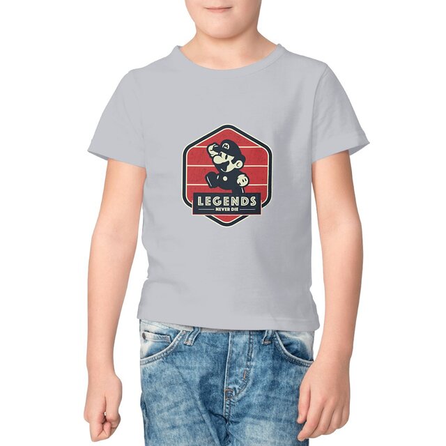 Image front T-shirt Enfant - Mario Bros retro gaming
