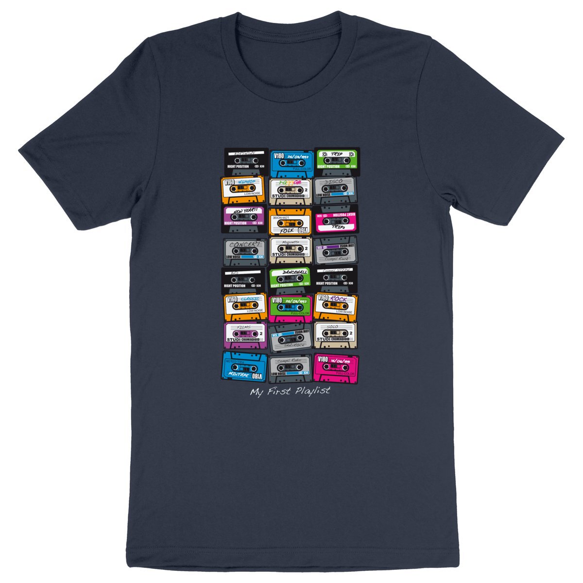 T-Shirt cassettes homme coton bio - My First Playlist - Image