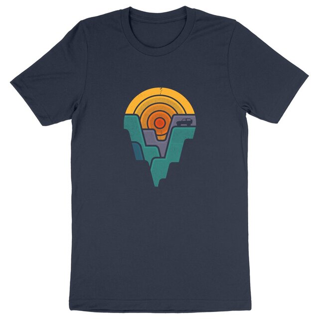 Image back T-shirt homme coton bio d'aventure - Canyon Vibes coloré