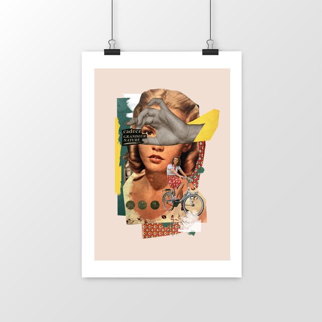 Image front Poster Affiche D&#039;art - Le look - Collage Vintage
