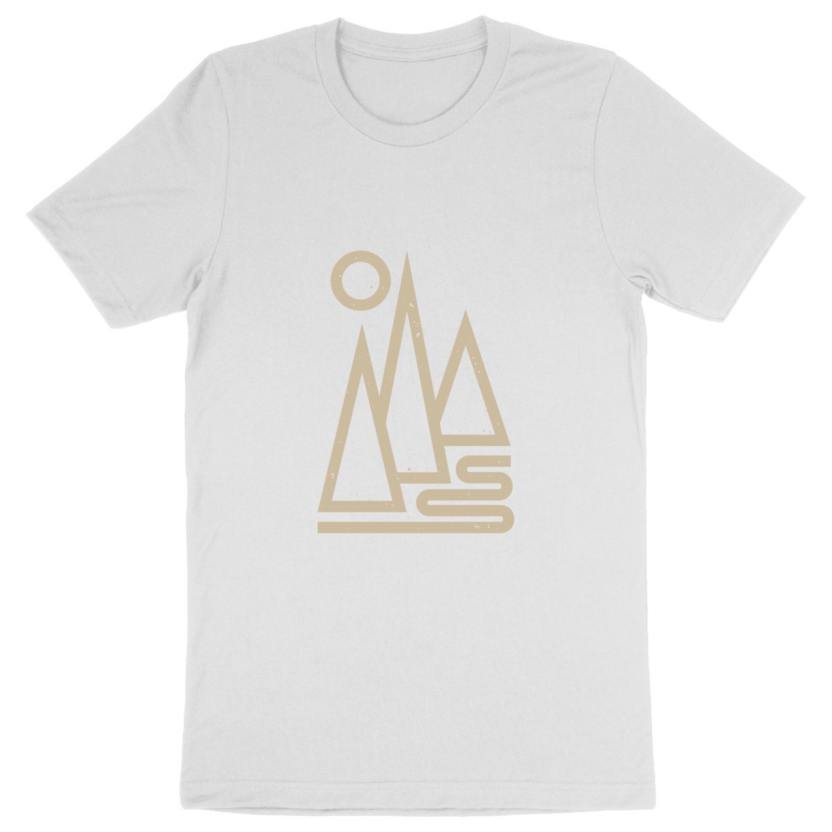 T-Shirt homme coton Bio - Montagnes géométriques minimalistes - Image