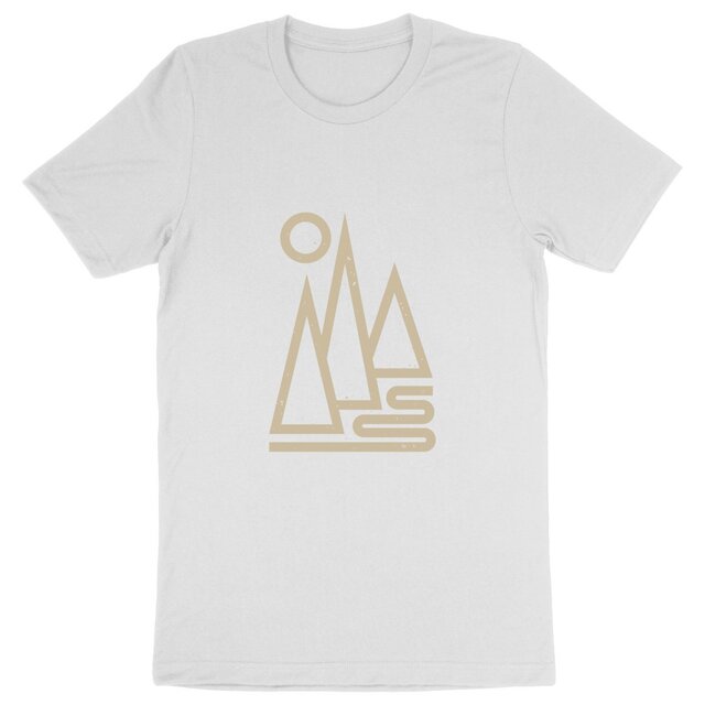 Image back T-Shirt homme coton Bio - Montagnes géométriques minimalistes