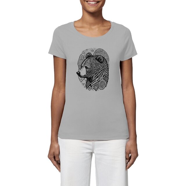 Image front T-Shirt femme Ours Tribal Bohème