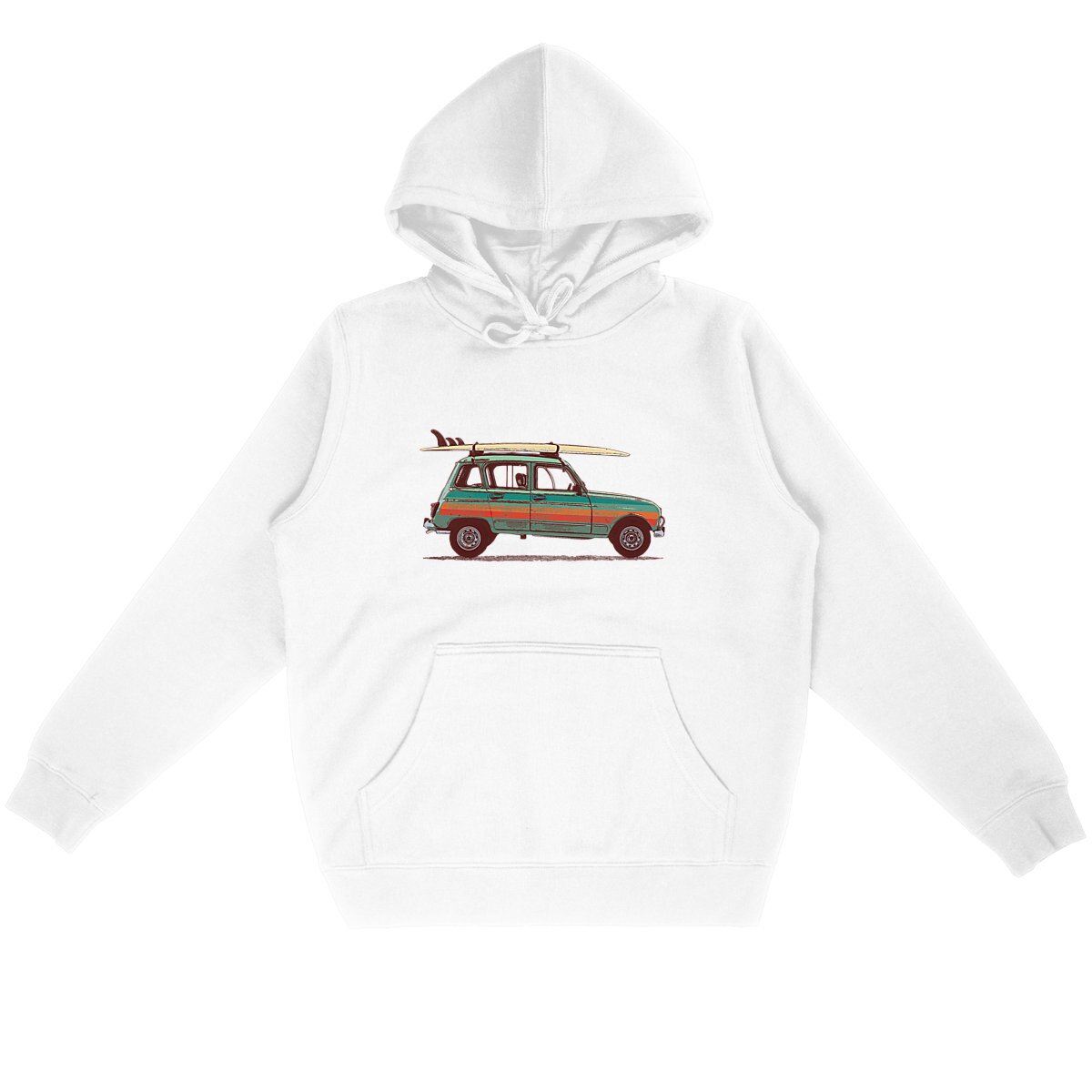 Sweat à capuche Unisexe - T-Shirt Coton Bio - Surf 4L - Image