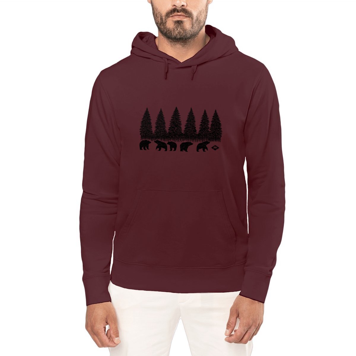 Sweat à capuche - Forêt D'ours