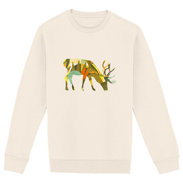 Image front Sweat-shirt Unisexe graphique - Cerf Géométrique Coloré
