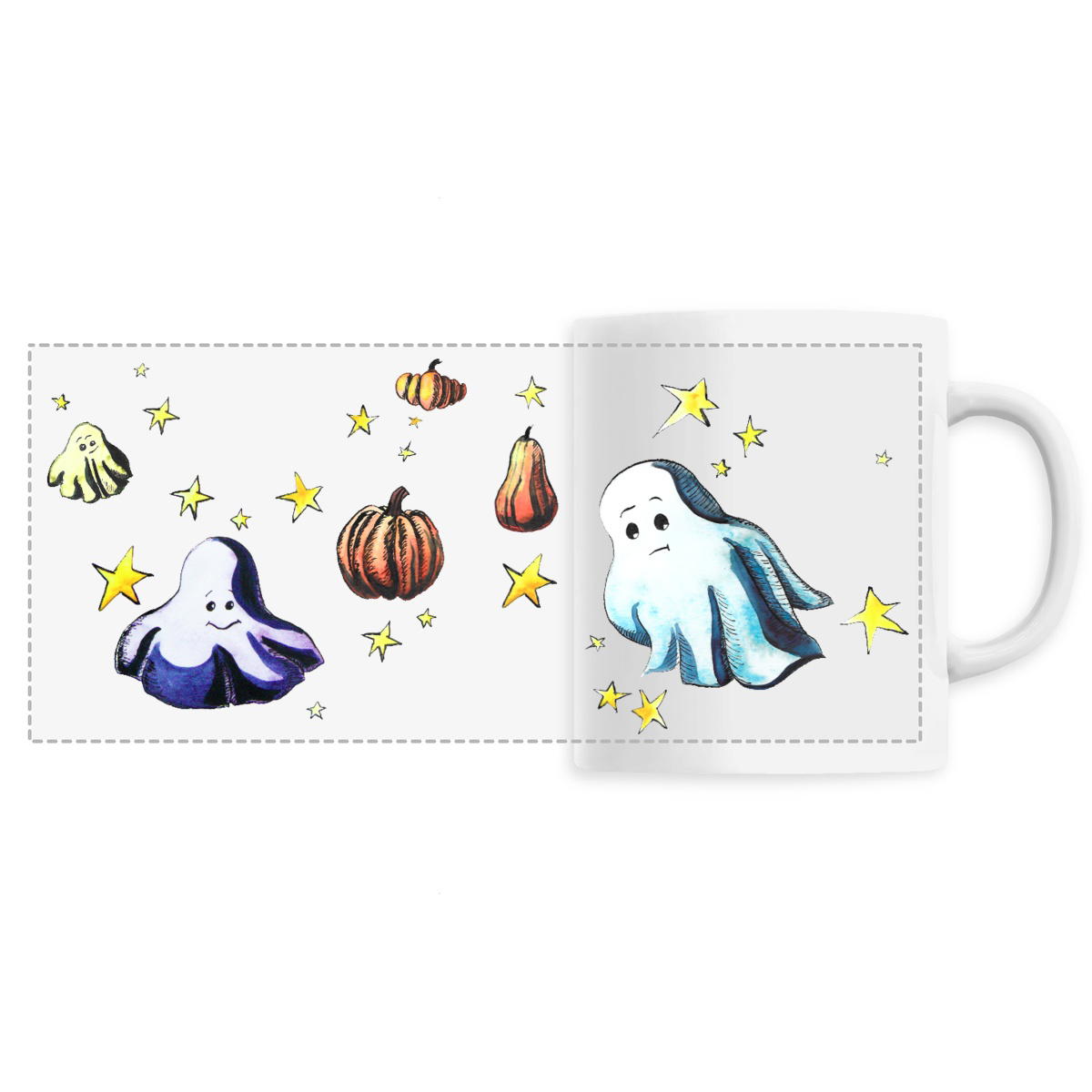 Image front Mug céramique panoramique d'Halloween