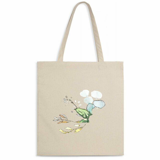 Image back Tote bag nature imprimé avec un motif végétal