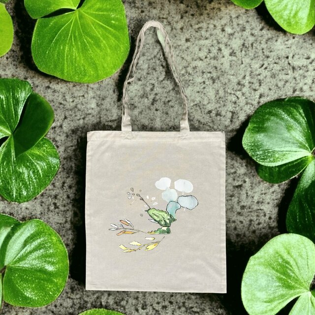Image front Tote bag nature imprimé avec un motif végétal