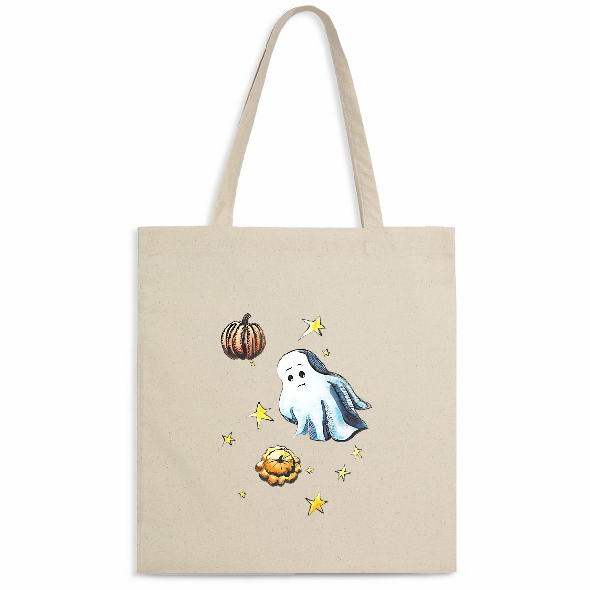 Image back Totebag léger Halloween en coton biologique