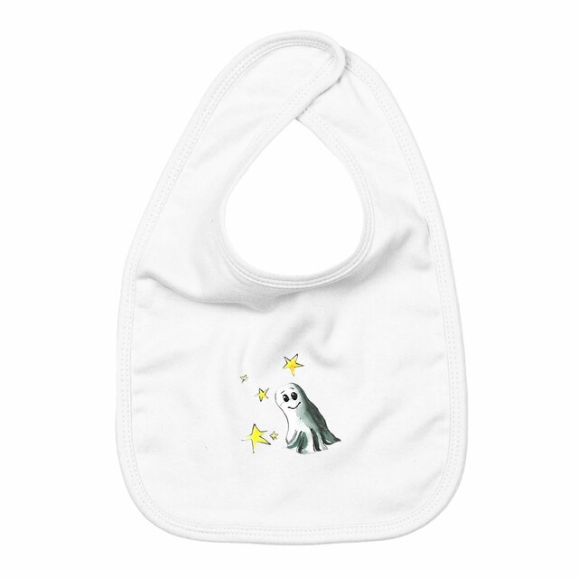 Image back Bavoir d'Halloween-fantôme vert