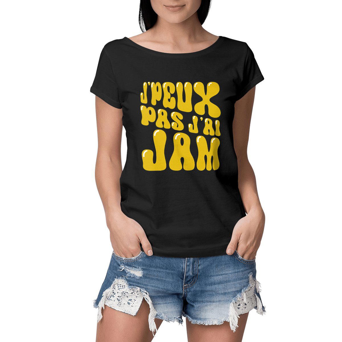 Image front T-shirt slub femme JAM
