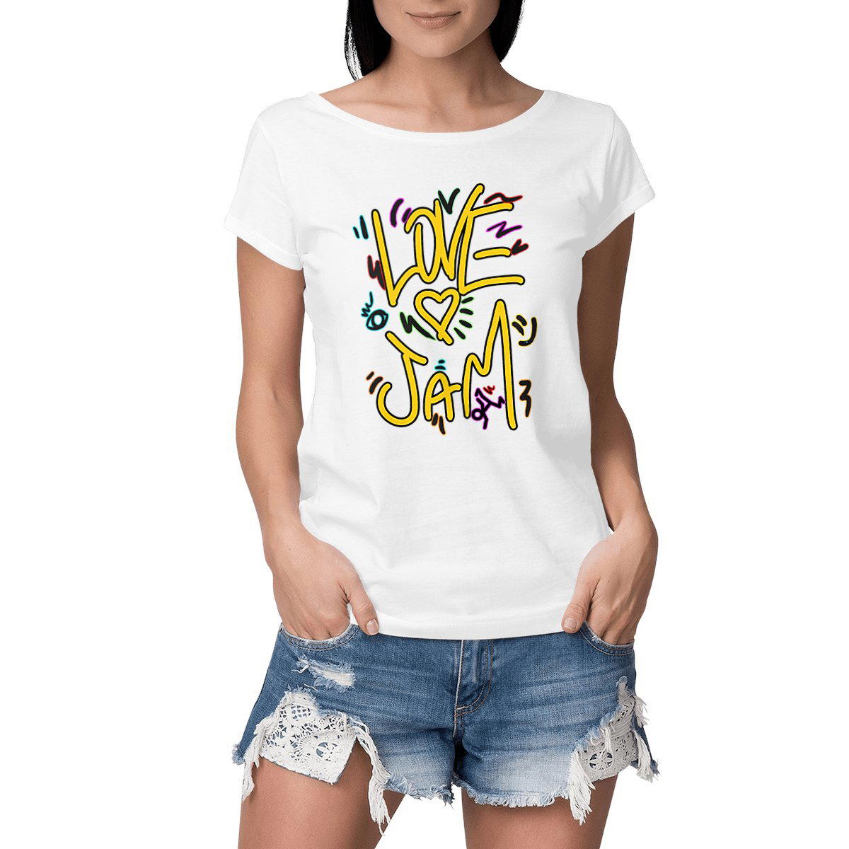Image front T-shirt femme slub JAM