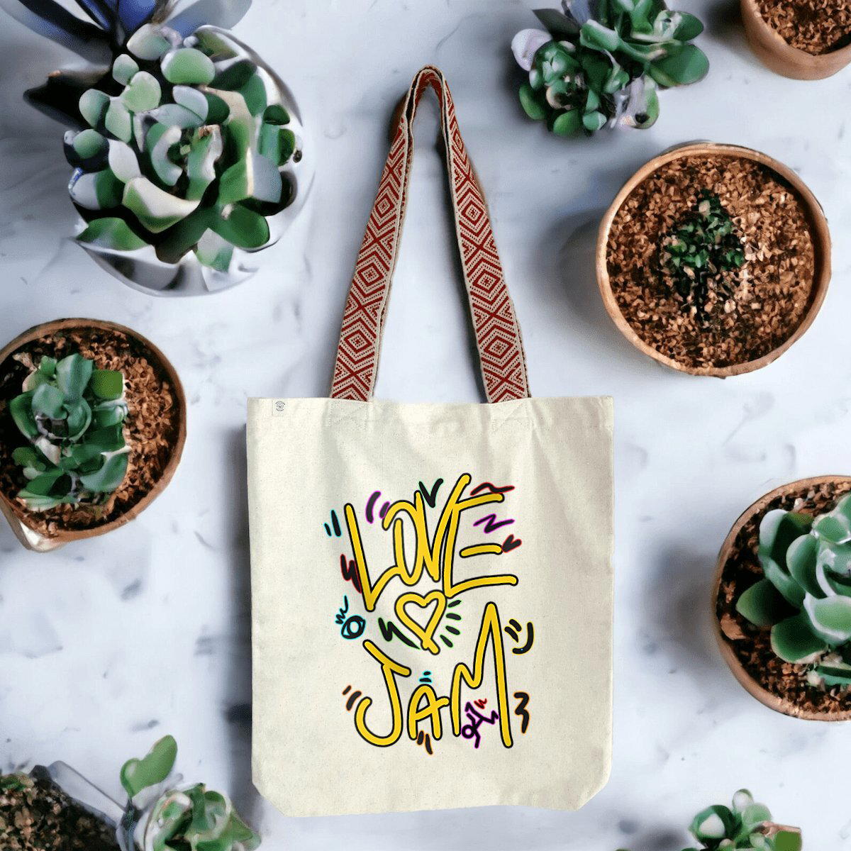 Image front Totebag ethnique JAM