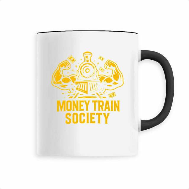 Keramik-Becher - Money Train Society zum Kaffee