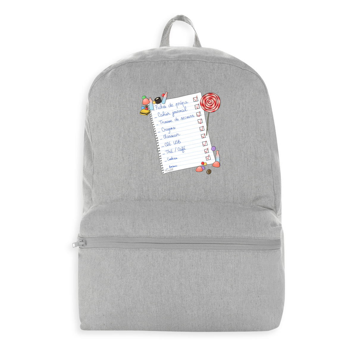 Sac à dos "Check-list de maîtresse" – Le cadeau malin pour les enseignantes !