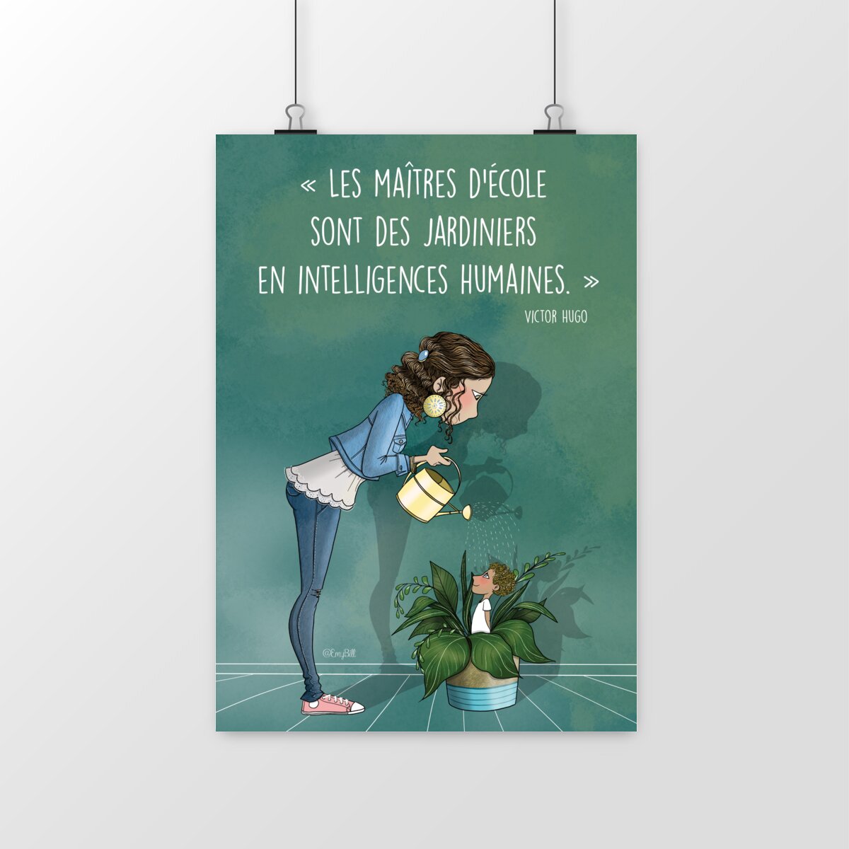 Poster "Les Maîtres d'école sont des jardiniers en intelligences humaines" – Un cadeau inspirant pour célébrer les enseignants !