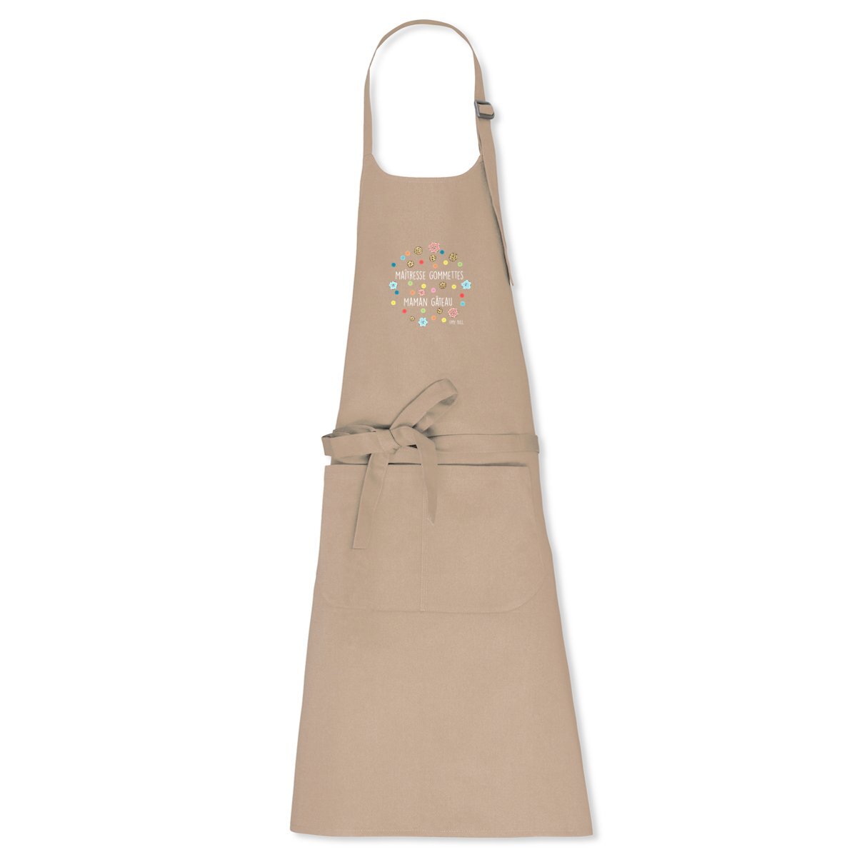Tablier "Maîtresse gommettes, maman gâteau" – Le cadeau original et touchant pour dire MERCI à sa maîtresse ! - Image