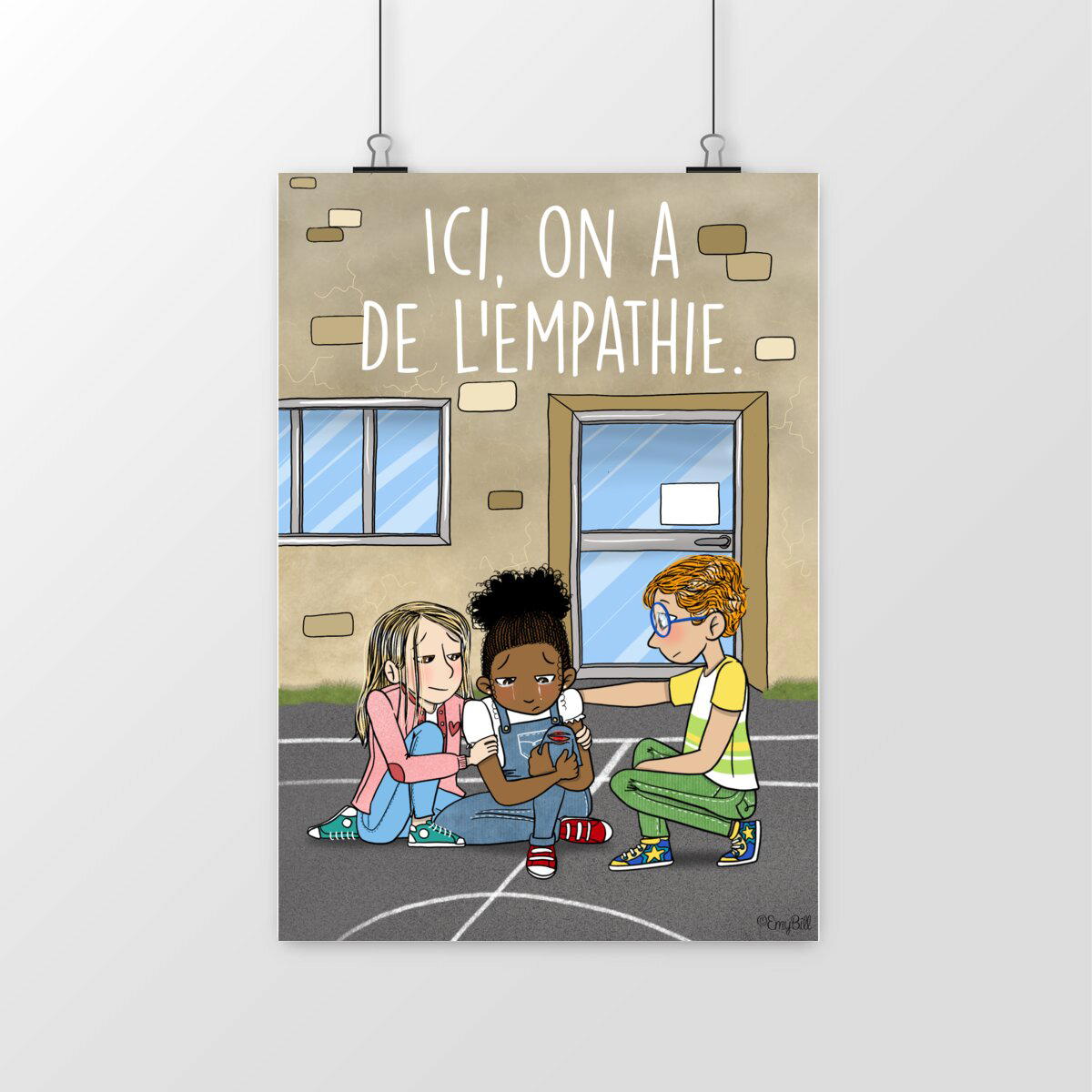 Poster "Ici, on a de l’empathie" – Un cadeau bienveillant pour célébrer les valeurs éducatives !