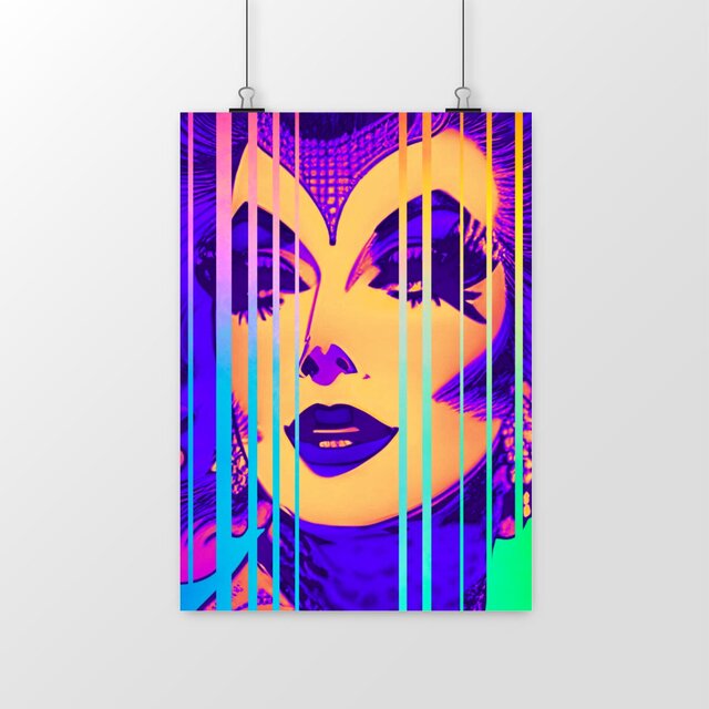 Image front Poster "Drag-queen arc-en-ciel"