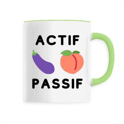 Mug versatile céramique "Actif Passif"