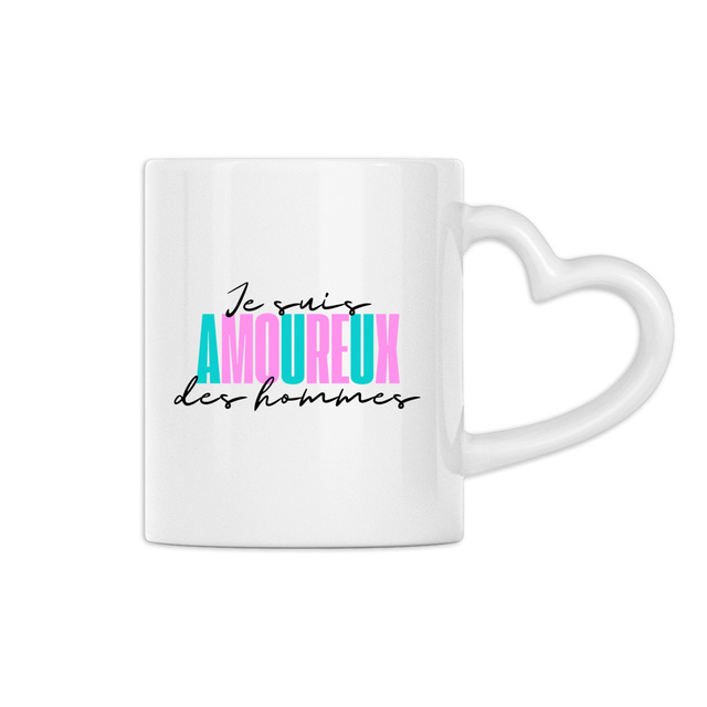 Image back Mug à anse en forme de coeur - Écoutegay