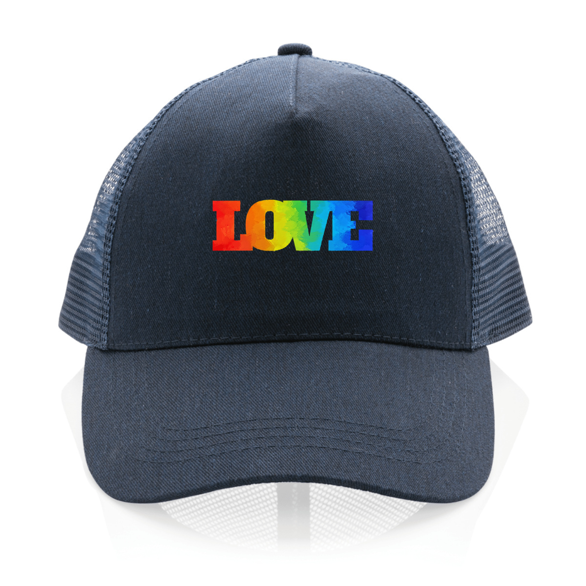 Image back Casquette Trucker "LOVE arc en ciel"