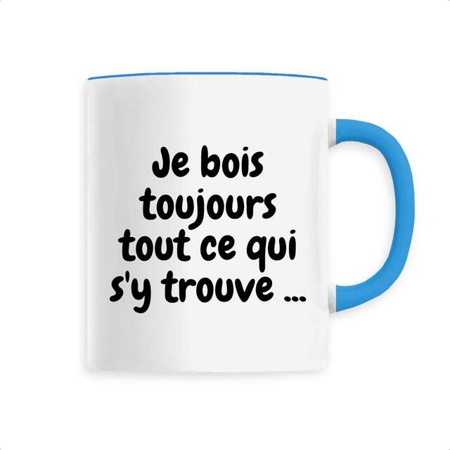 Image back Mug versatile céramique "Je bois tout ce qui s'y trouve"...