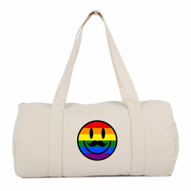 Sac Polochon Smiley LGBT Moustachu - Image