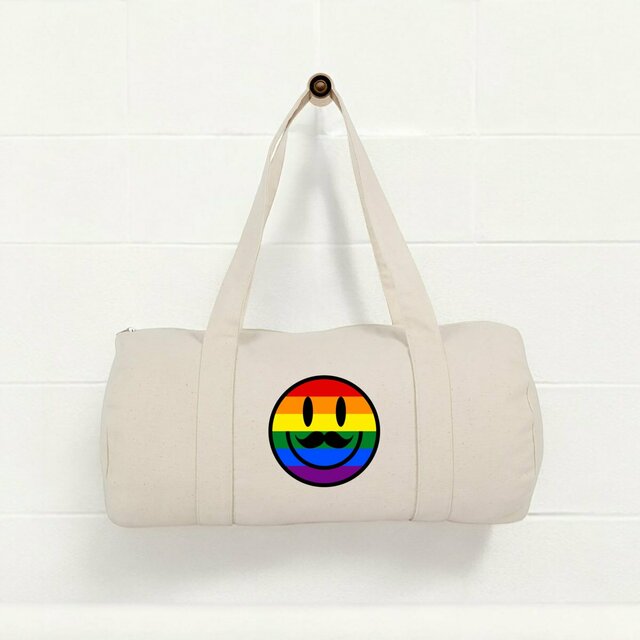 Sac Polochon Smiley LGBT Moustachu