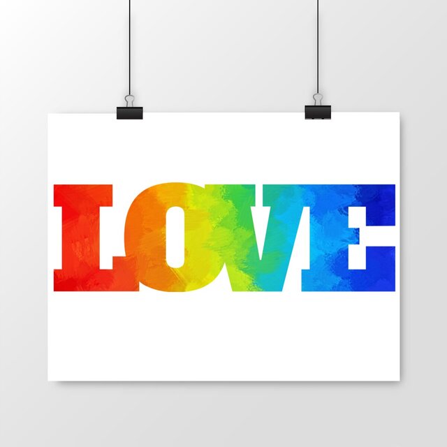 Image front Poster "LOVE arc-en-ciel"