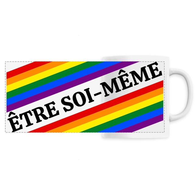 Image front Mug panoramique céramique "Être soi-même"