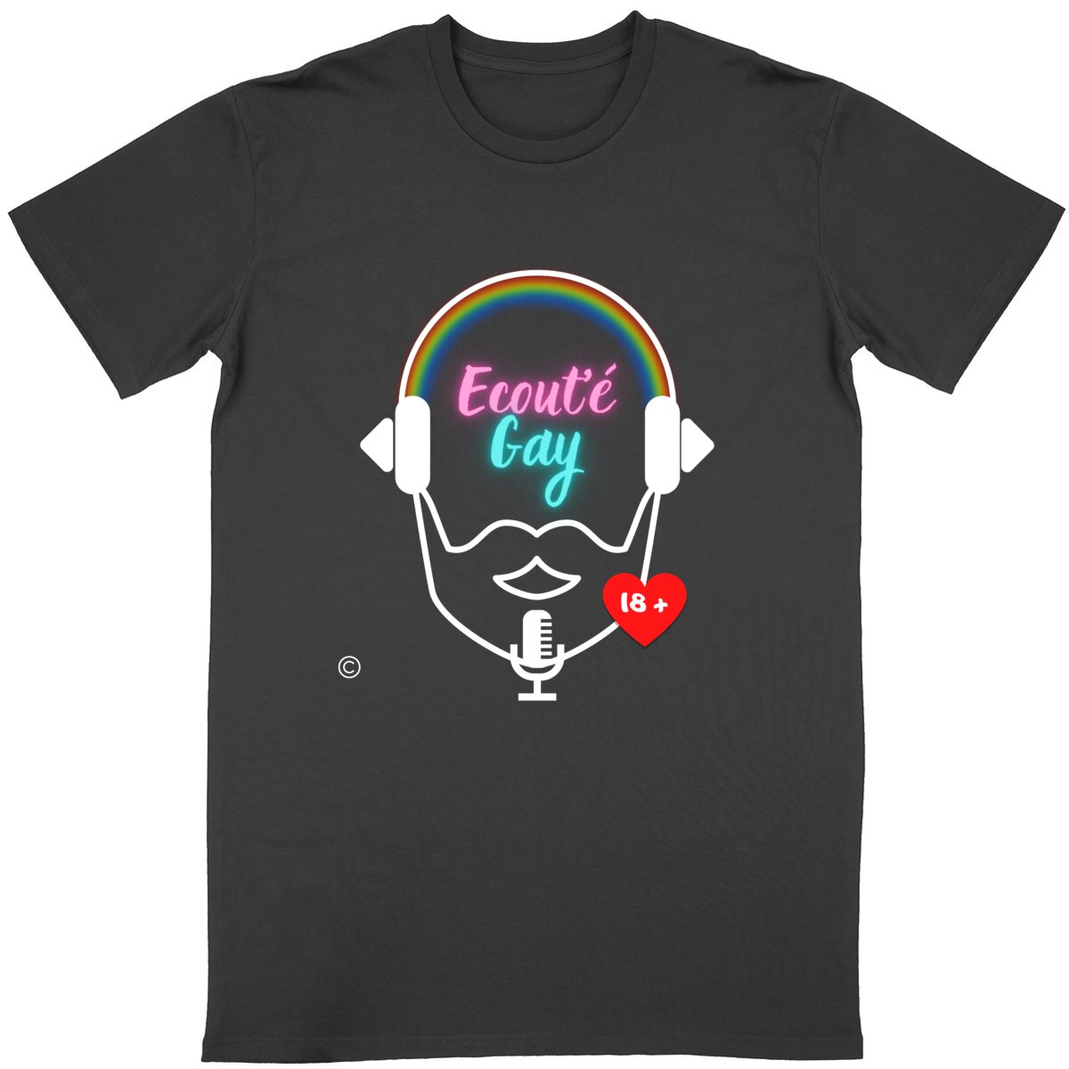 T-shirt logo blanc - Image