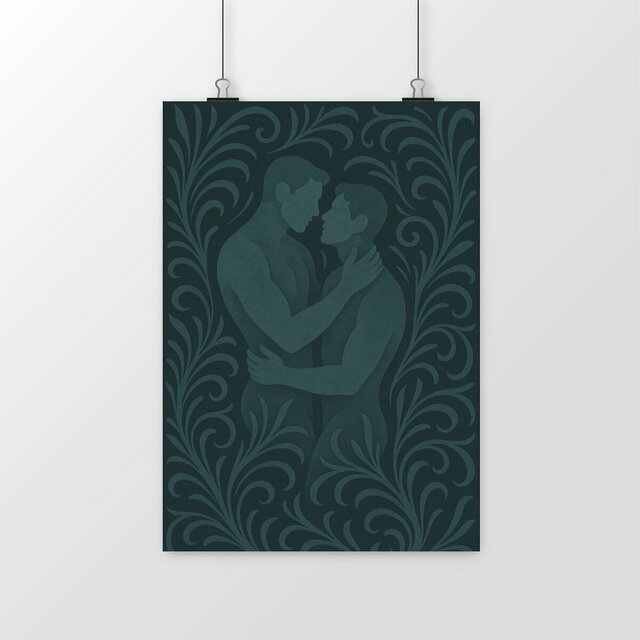 Poster "Couple d'hommes sensuels