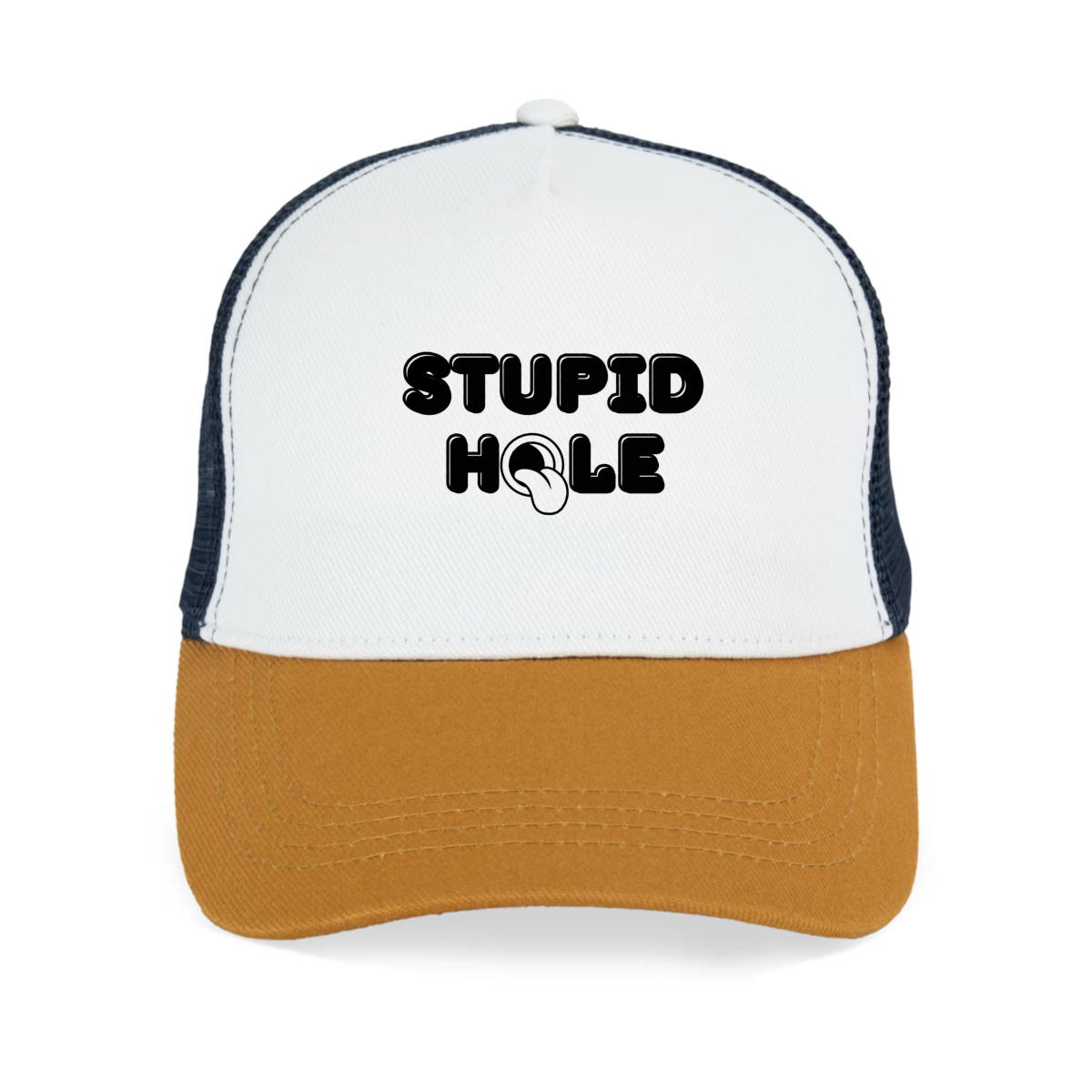 Casquette Trucker écoresponsable humoristique "Stupid Hole" - Image