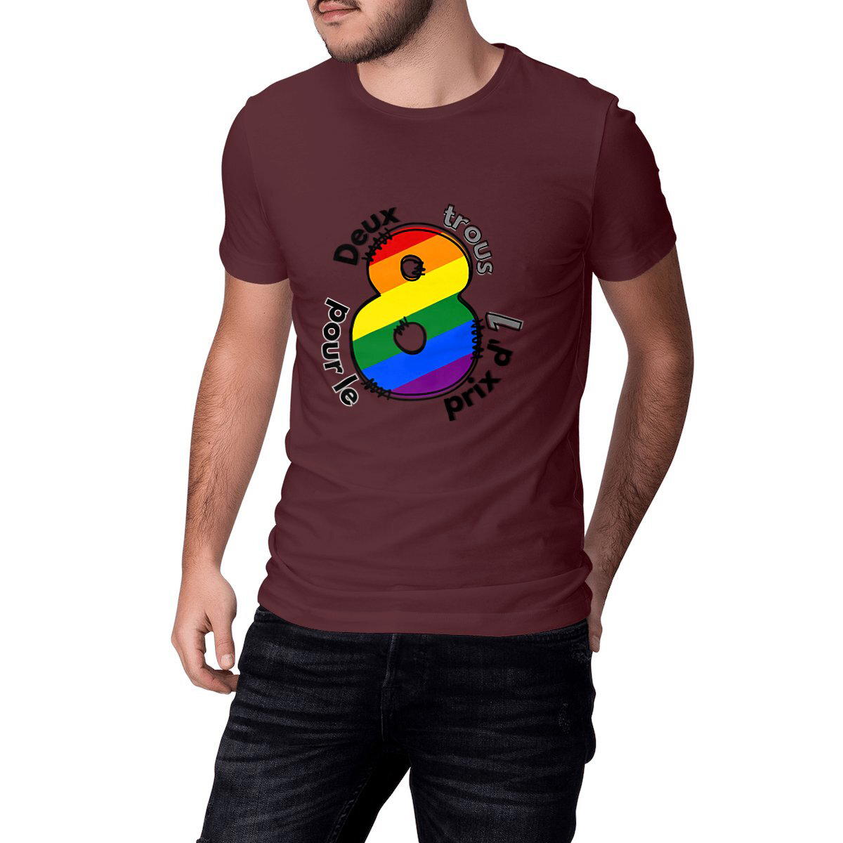 T-shirt "Deux trous pour le prix d'un"