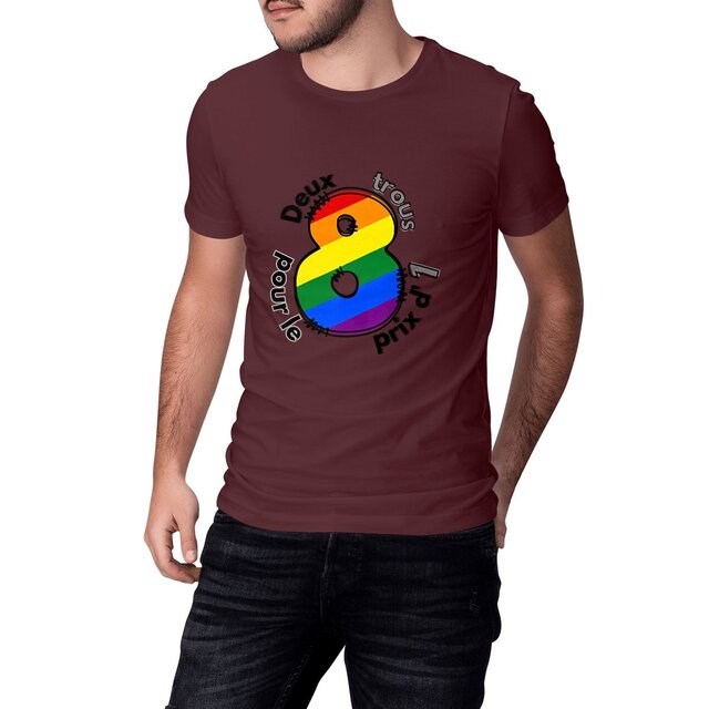 Image front T-shirt "Deux trous pour le prix d'un"