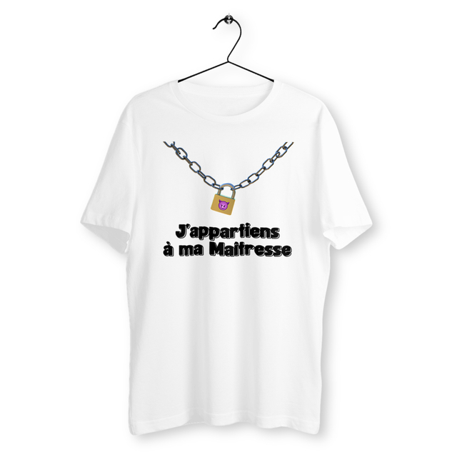 Image back T-shirt "J'appartiens à ma Maîtresse"
