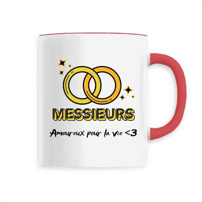 Mug versatile céramique "Messieurs Amoureux pour la vie <3"