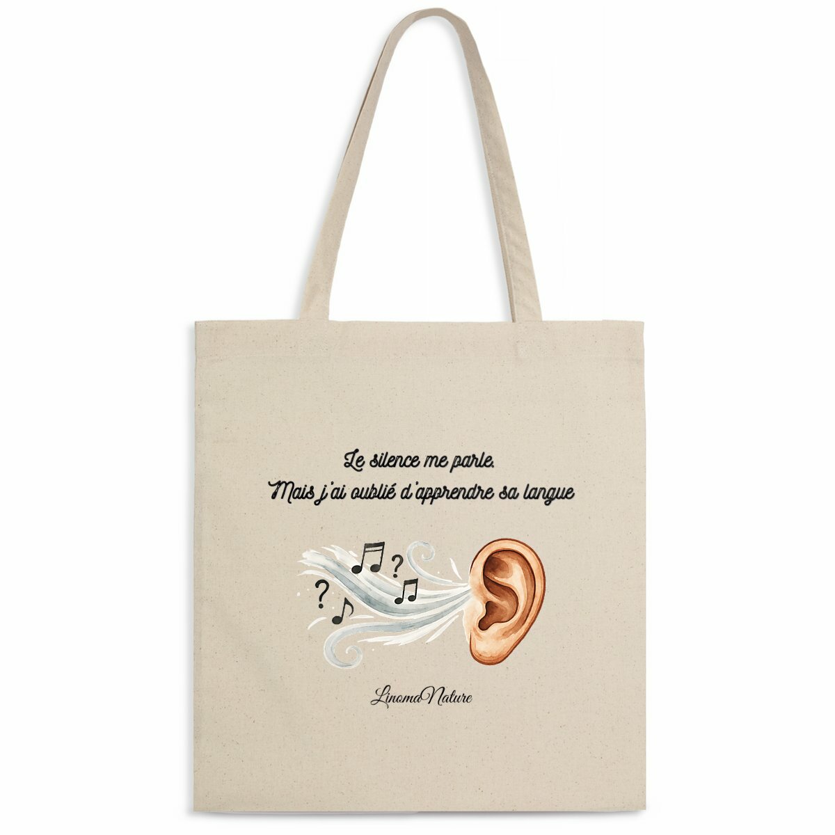 Image back Tote bag le silence me parle 